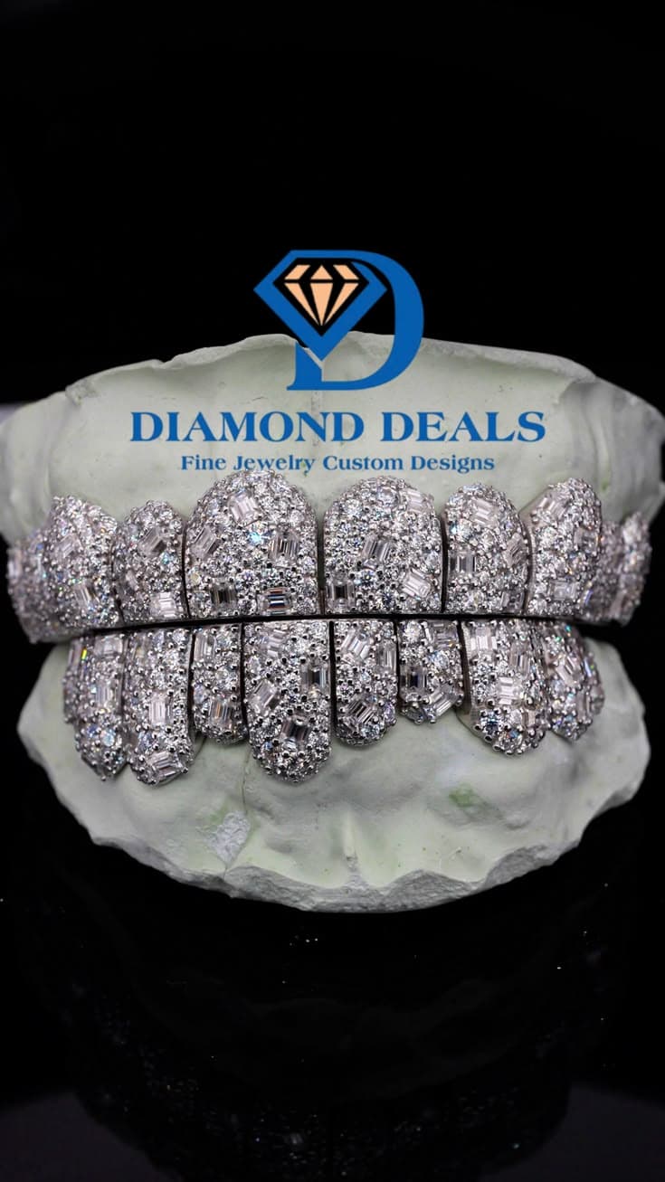 10 Top 10 Bottom Full Pavé with Baguette Mix