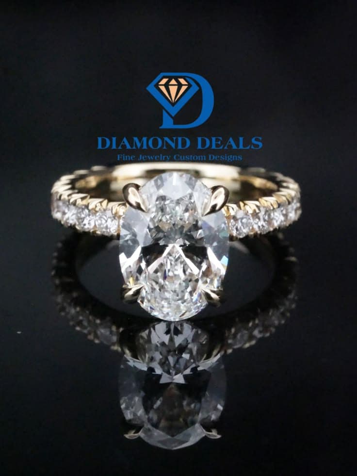 Oval Solitaire Diamond Engagement Ring