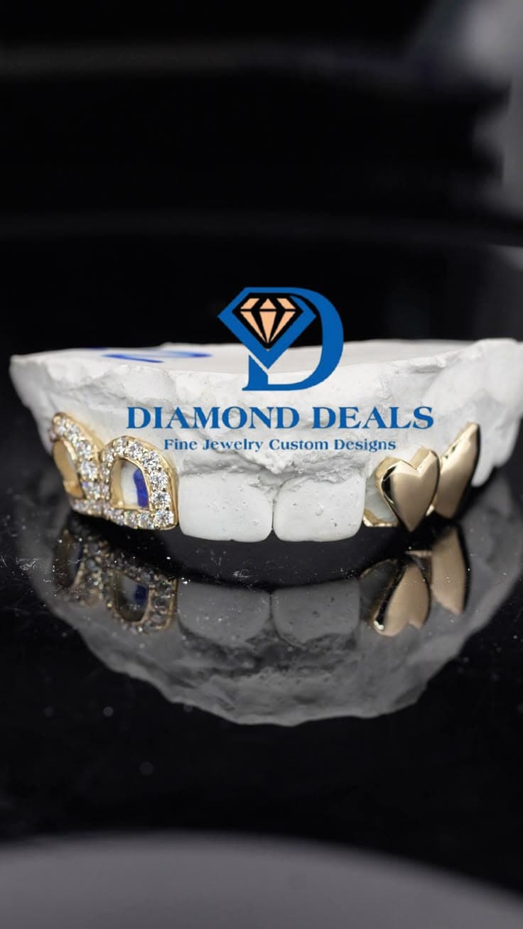 4 Top Iced Open-Face Caps & Heart Solid