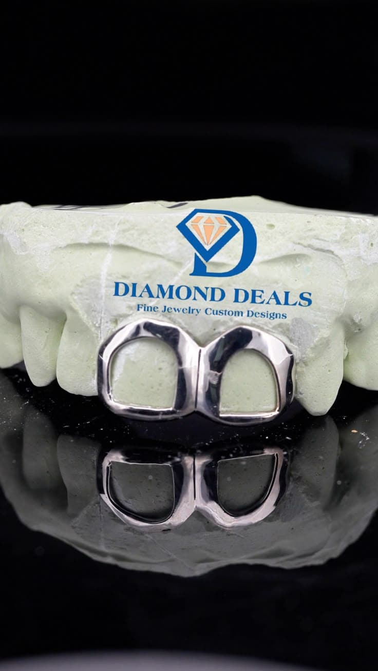 2 Top Solid Open Face Grillz