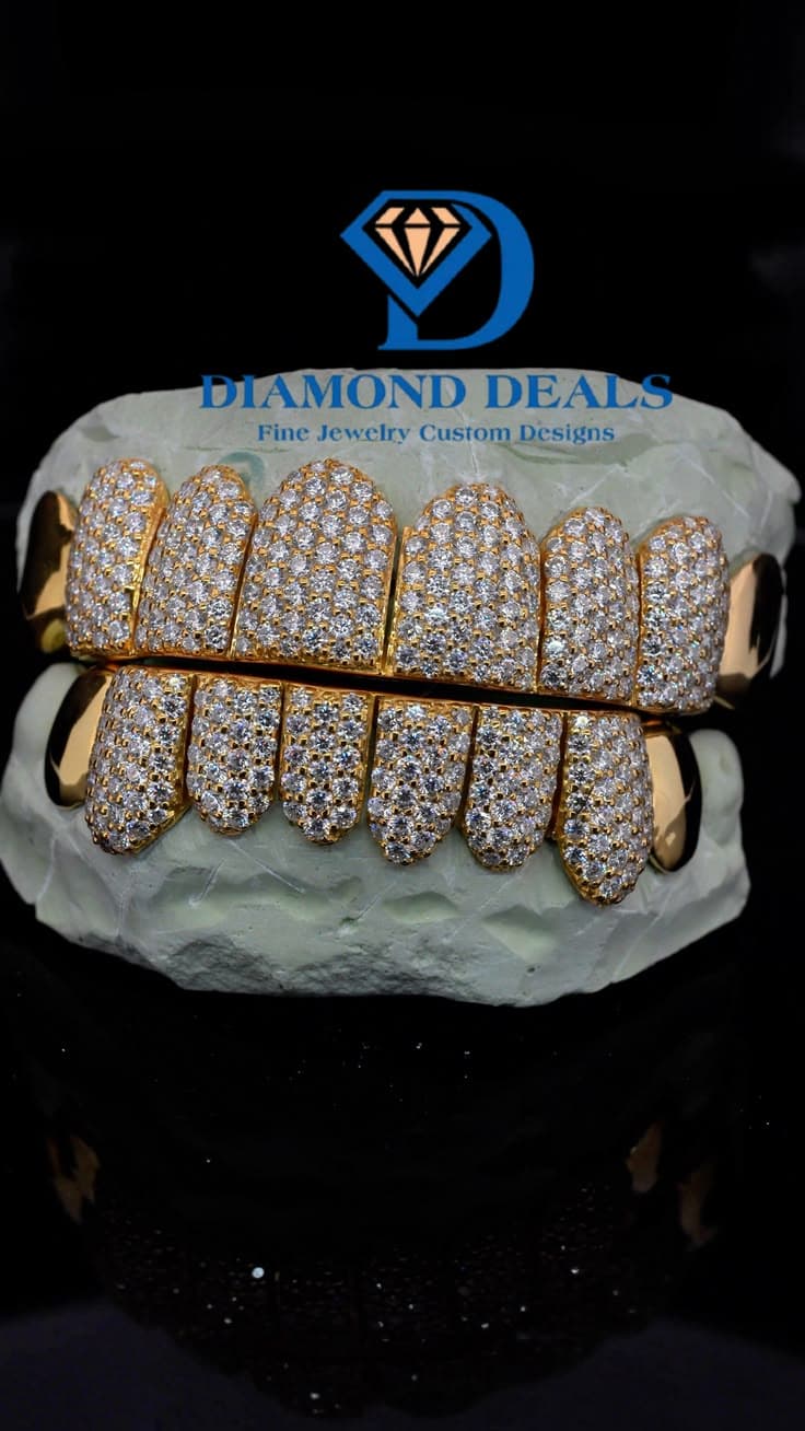 8 Top 8 Bottom Yellow Gold Honeycomb with End Caps