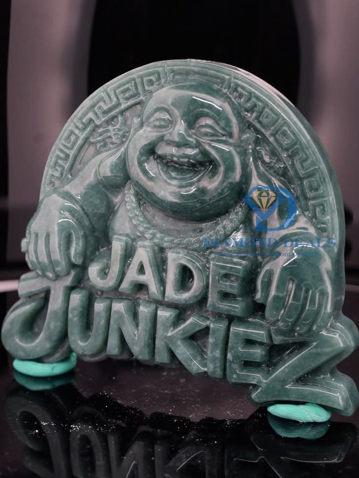 Custom Jade Junkiez Laughing Buddha Carving